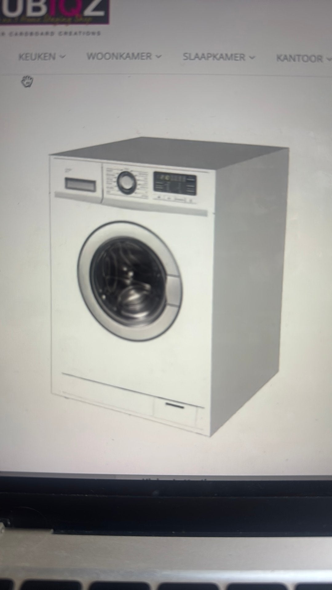Kartonnen wasmachine: 2 stuks, Ophalen, Zo goed als nieuw, 1200 tot 1600 toeren, Minder dan 85 cm