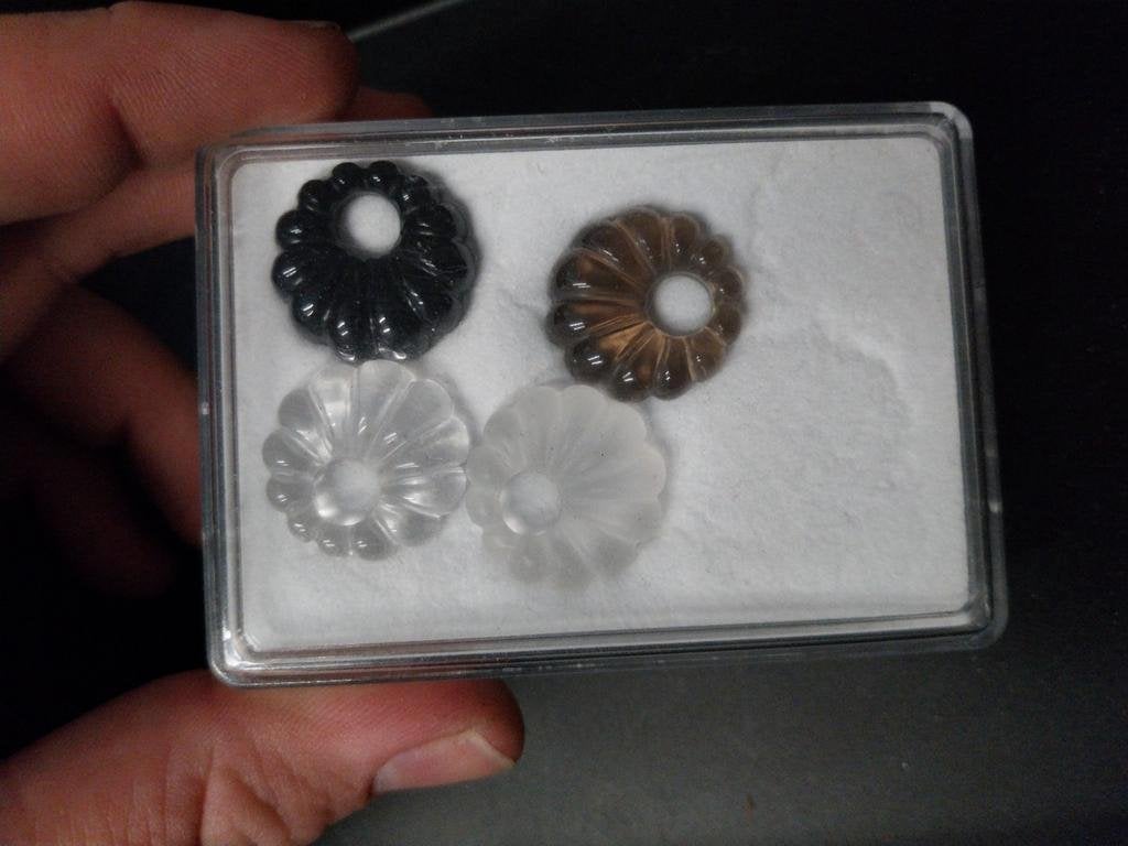 4 hand geslepen kwarts ornamenten, Sieraden, Tassen en Uiterlijk, Edelstenen, Ophalen of Verzenden, Nieuw