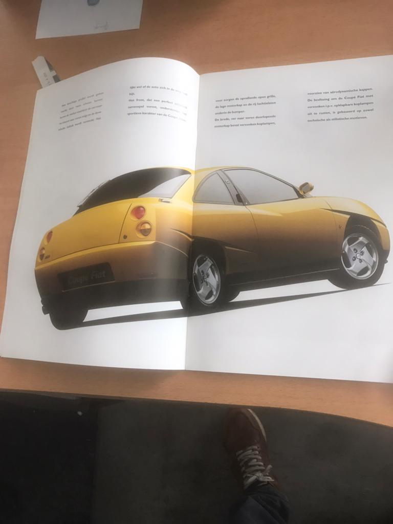 Fiat uniek coupé Fiat origineel NL folder, Ophalen of Verzenden, Zo goed als nieuw