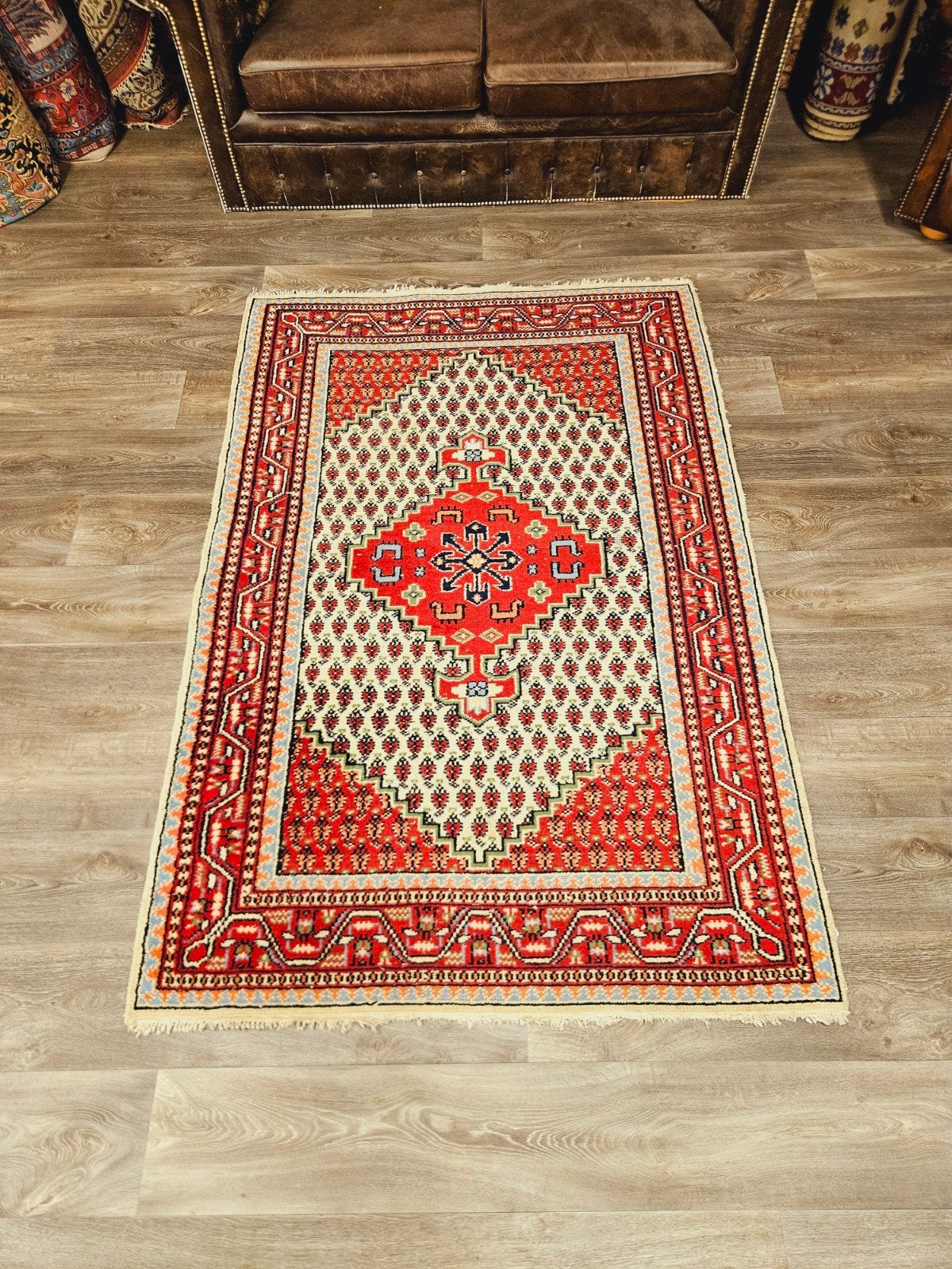 Perzisch Handgeknoopt Sarough Mir Tapijt UITVERKOOP!, 100 tot 150 cm, Perzisch, 200 cm of meer, Ophalen of Verzenden