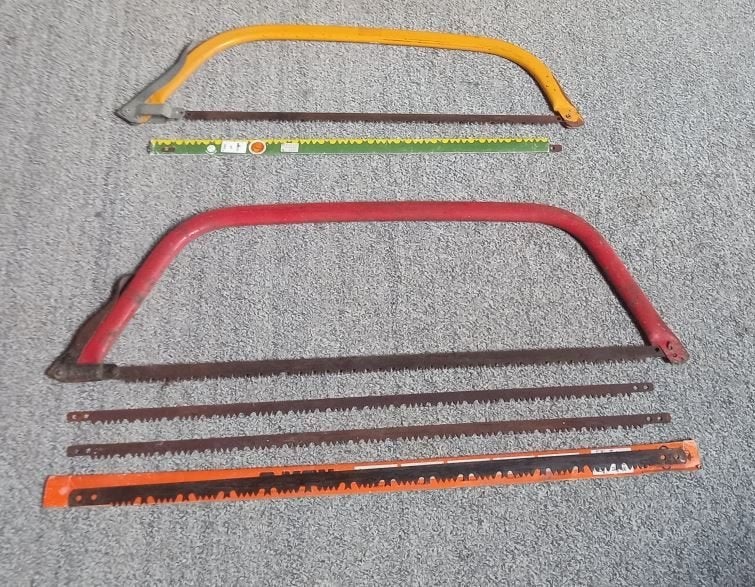 2 beugelzagen, Tuin en Terras, Handzagen, Ophalen, Gebruikt, Beugelzaag