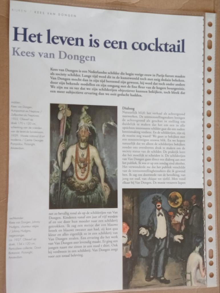 Kees van Dongen artikel, Ophalen of Verzenden, 1980 tot heden, Tijdschrift