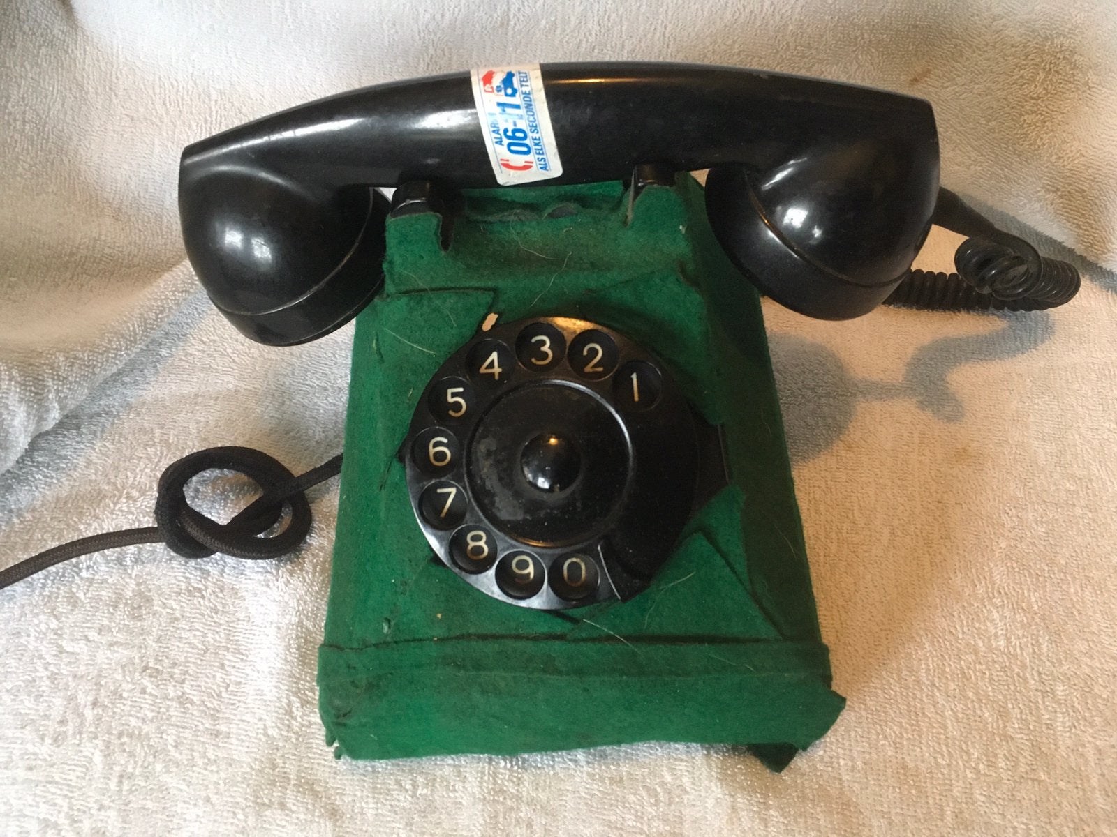 Bakelieten ludieke opgepimpte PTT Telefoon jaren vijftig, Ophalen of Verzenden, Gebruikt, Bakeliet