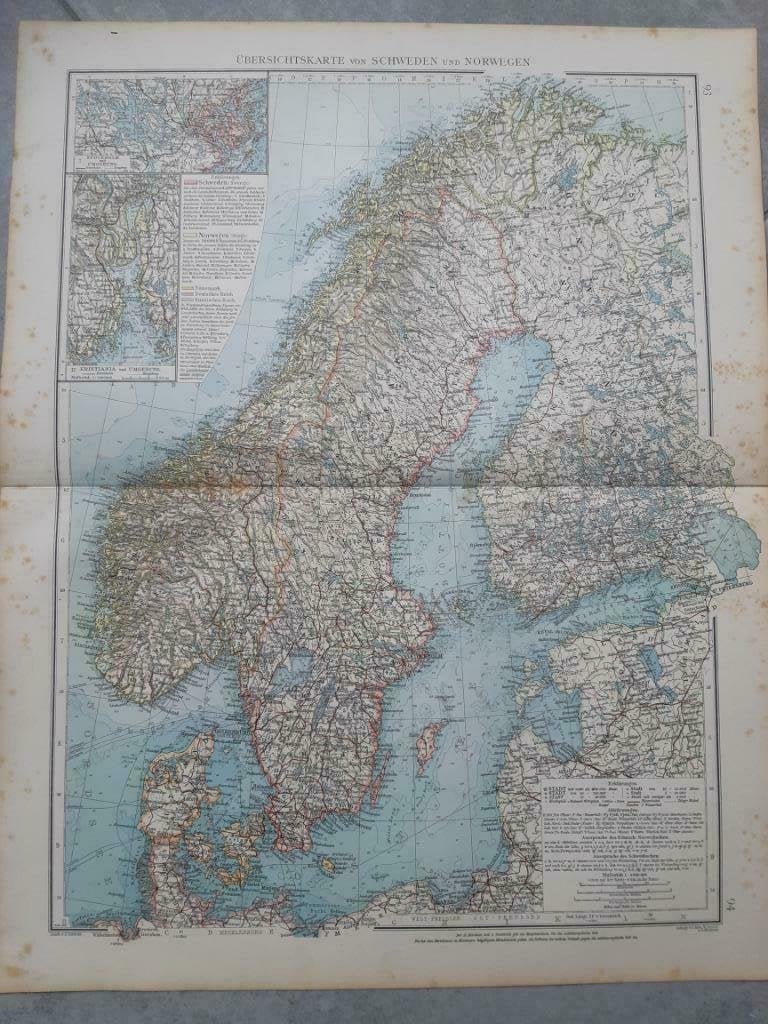 93-94 / Zweden en Noorwegen Litho uit 1899, Ophalen of Verzenden