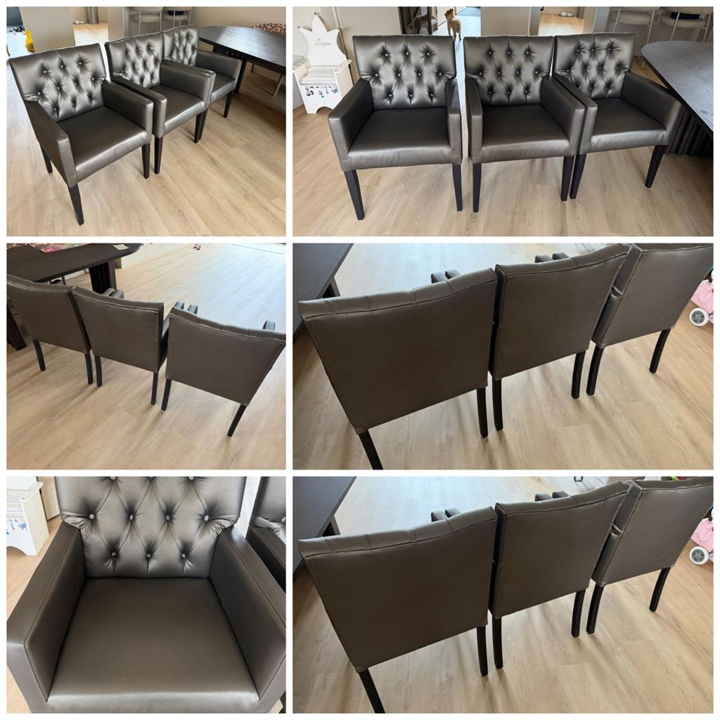 Eettafel set stoelen, Ophalen of Verzenden, Gebruikt, Grijs