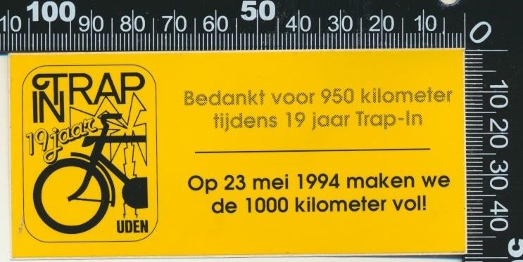Sticker: Trap In 1994 - Uden, Ophalen of Verzenden, Zo goed als nieuw, Bedrijf of Vereniging