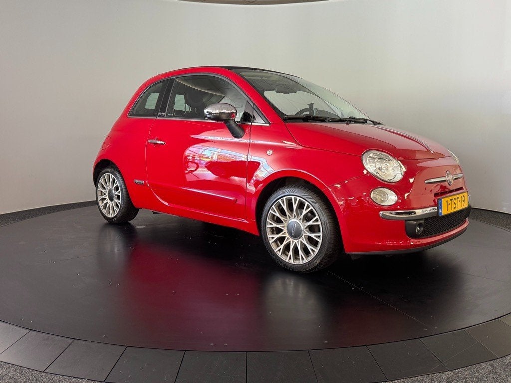 Fiat 500C Automaat  leer  Xenon  cabrio  lichtmetaal, Auto's, Euro 5, 86 pk, Gebruikt, 31 €/maand