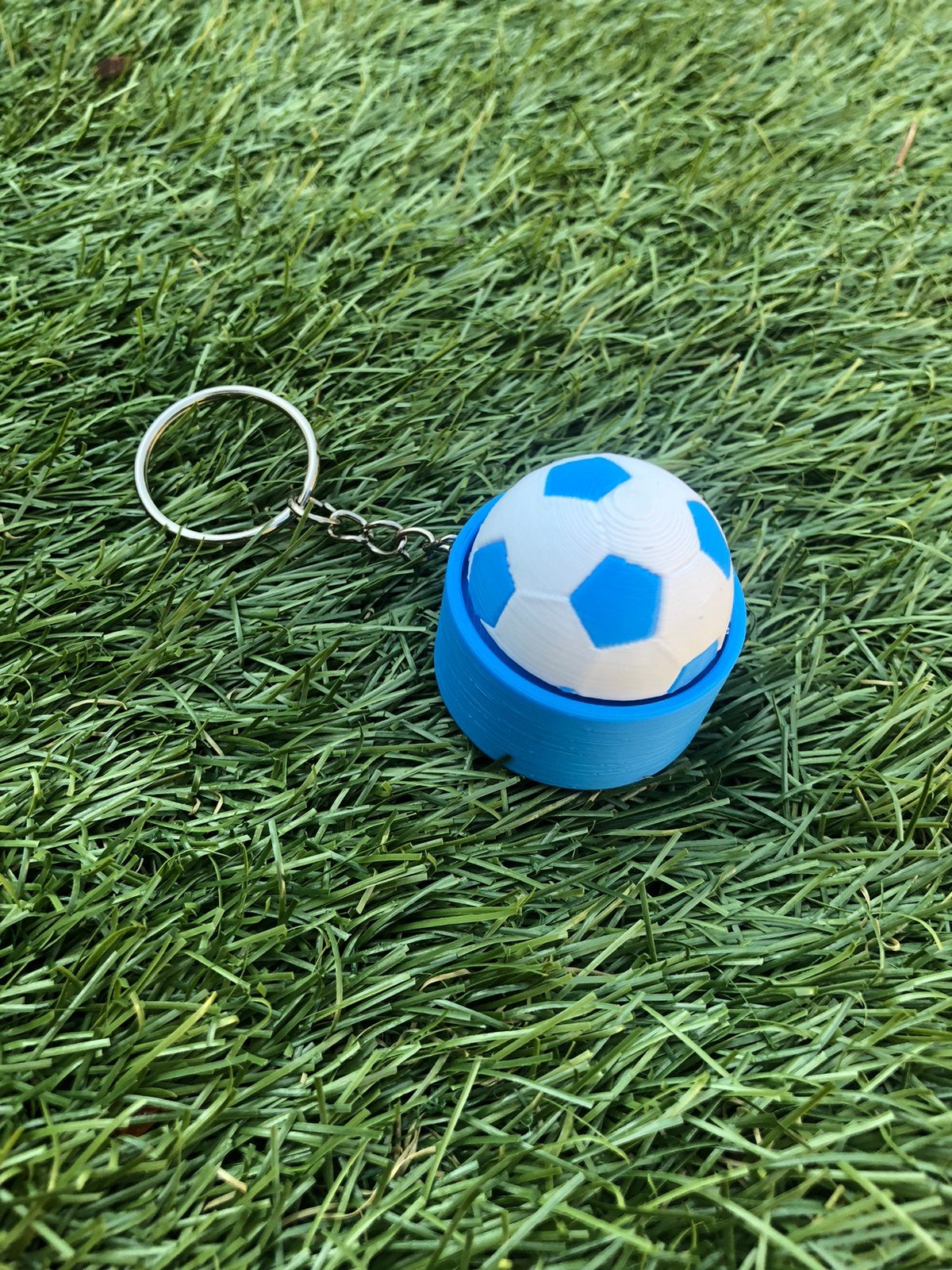 Voetbal Clicker fidget blauw(3Dgeprint), Ophalen of Verzenden, Nieuw, Sport