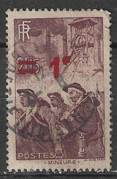 Frankrijk 1940/1941 - Yvert 489 - Mijnwerkers (ST), Postzegels en Munten, Verzenden, Gestempeld