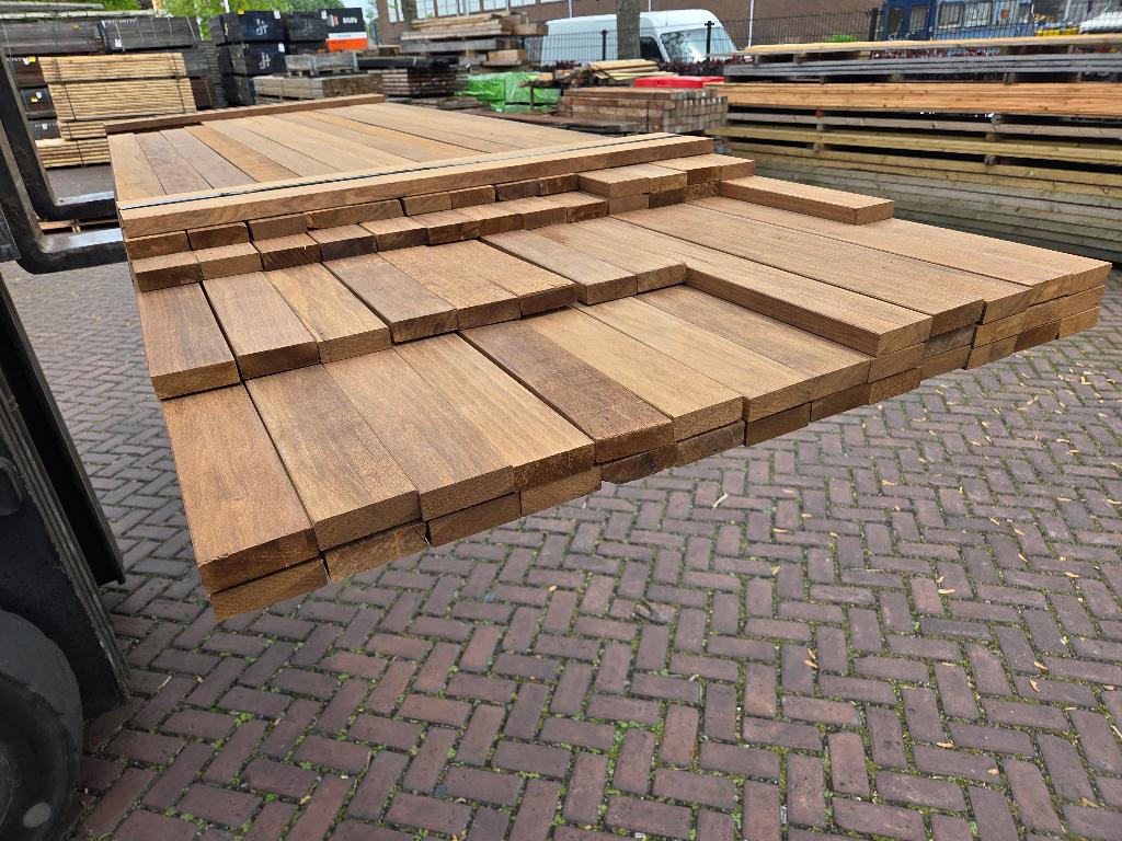 Hardhouten planken / latten 25x75 mm - nr: HP23, Tuin en Terras, Palen, Balken en Planken, Ophalen, Planken, Nieuw, Hardhout