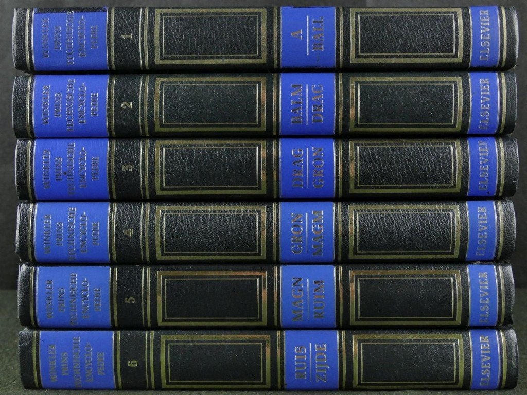 6x Winkler Prins technische encyclopedie (1975-1978), Ophalen, Gelezen