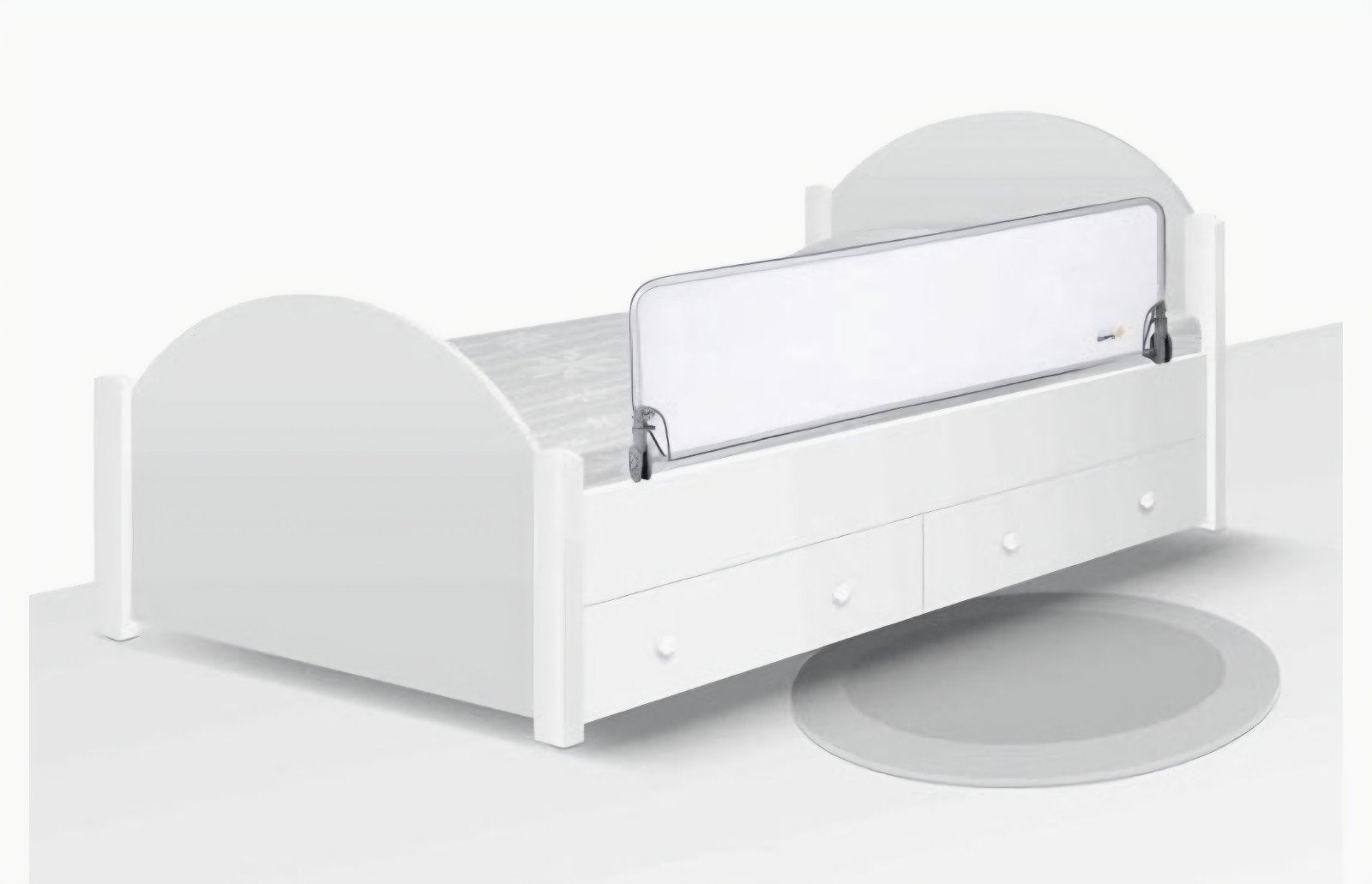 Safety 1st bedhekje extra lang 148 cm - grijs, Ophalen, 140 tot 160 cm, Zo goed als nieuw, Matras