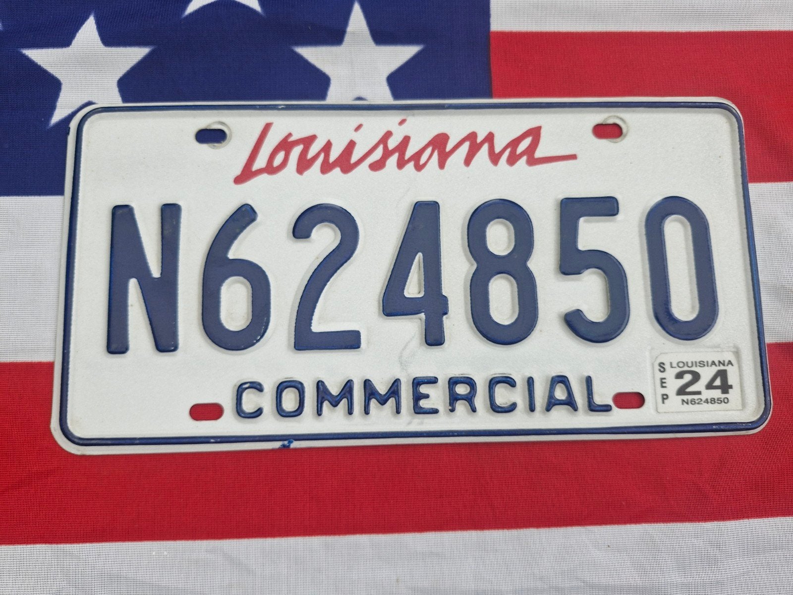Kentekenplaat USA Louisiana, Verzenden, Gebruikt, Auto's