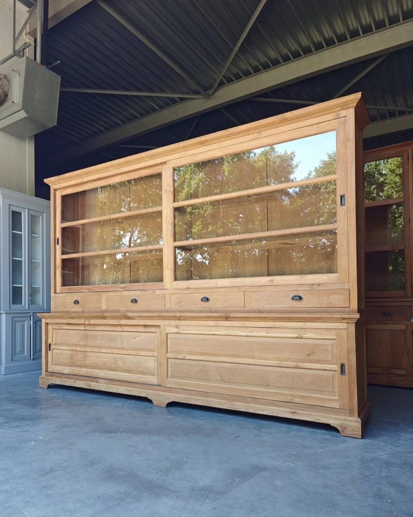 310cm brede winkelkast | Xxl teakhouten buffetkast  #5918, Gebruikt, -, 200 cm of meer, -