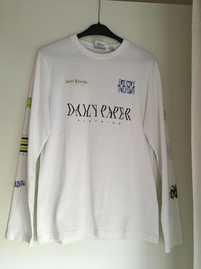 Daily Paper wit longsleeve shirt maat S zo goed als nieuw, Wit, Ophalen of Verzenden, Zo goed als nieuw, Daily Paper