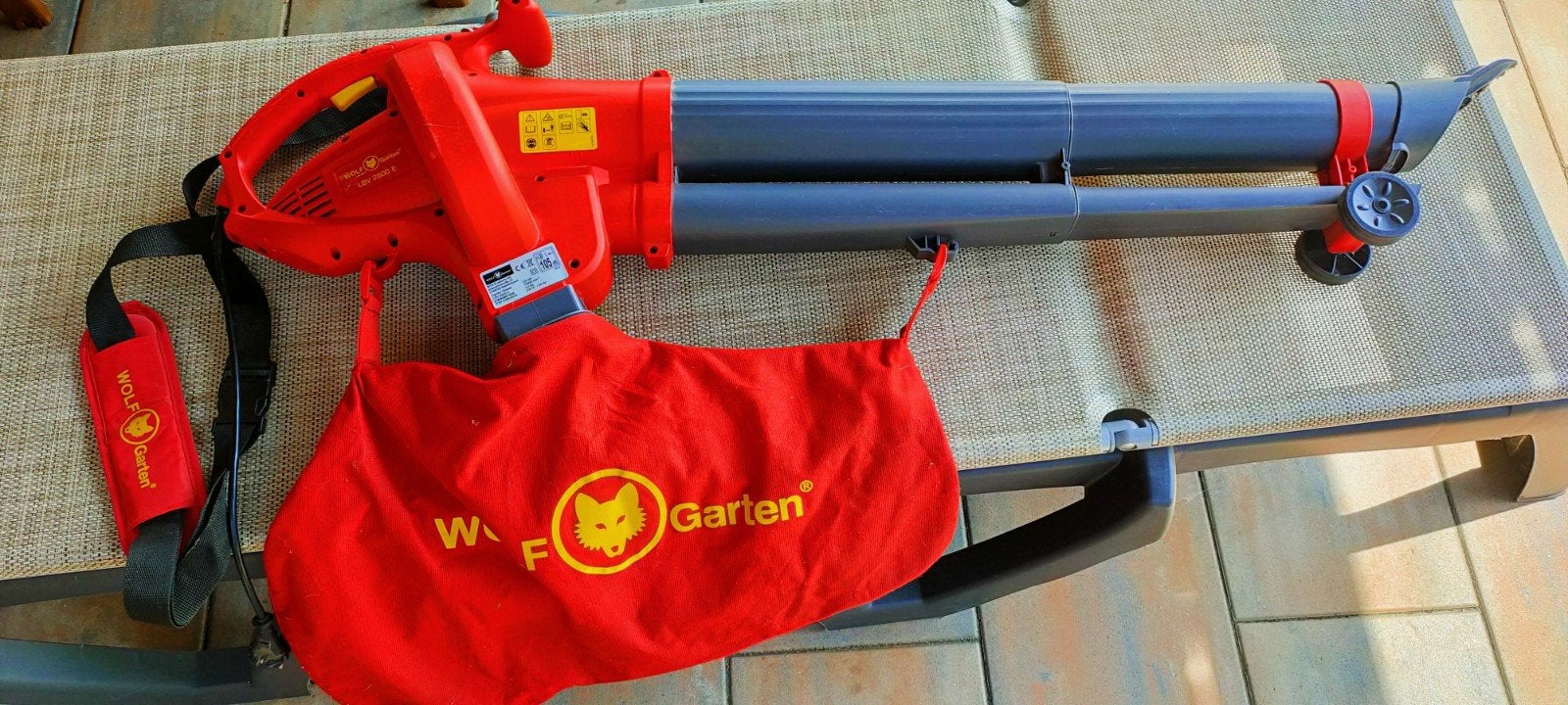 Elektrische bladblazer bladzuiger, Tuin en Terras, Ophalen, Wolfgang LBV 2600 E, Handgedragen, Zo goed als nieuw