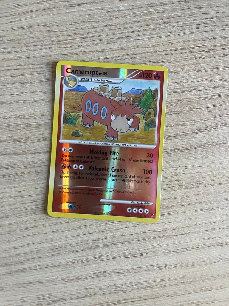 Camerupt 18/147 Pokémon Kaart - Holo Rare, Ophalen of Verzenden, Zo goed als nieuw, Losse kaart, Foil
