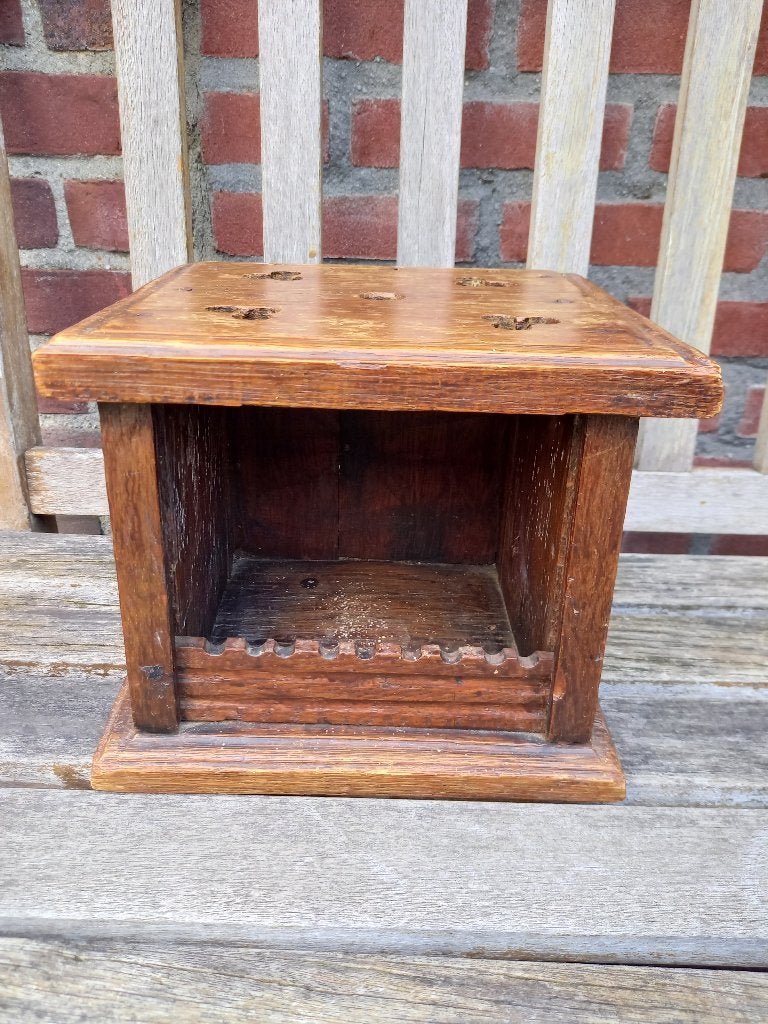 Brocante Houten Stoof 1, Antiek en Kunst, Ophalen of Verzenden