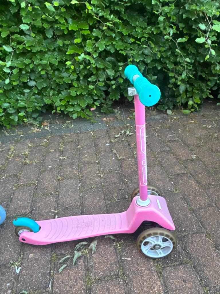 Roze kinderstep met 3 wielen, Fietsen en Brommers, Steps, Gebruikt, Gewone step, Ophalen