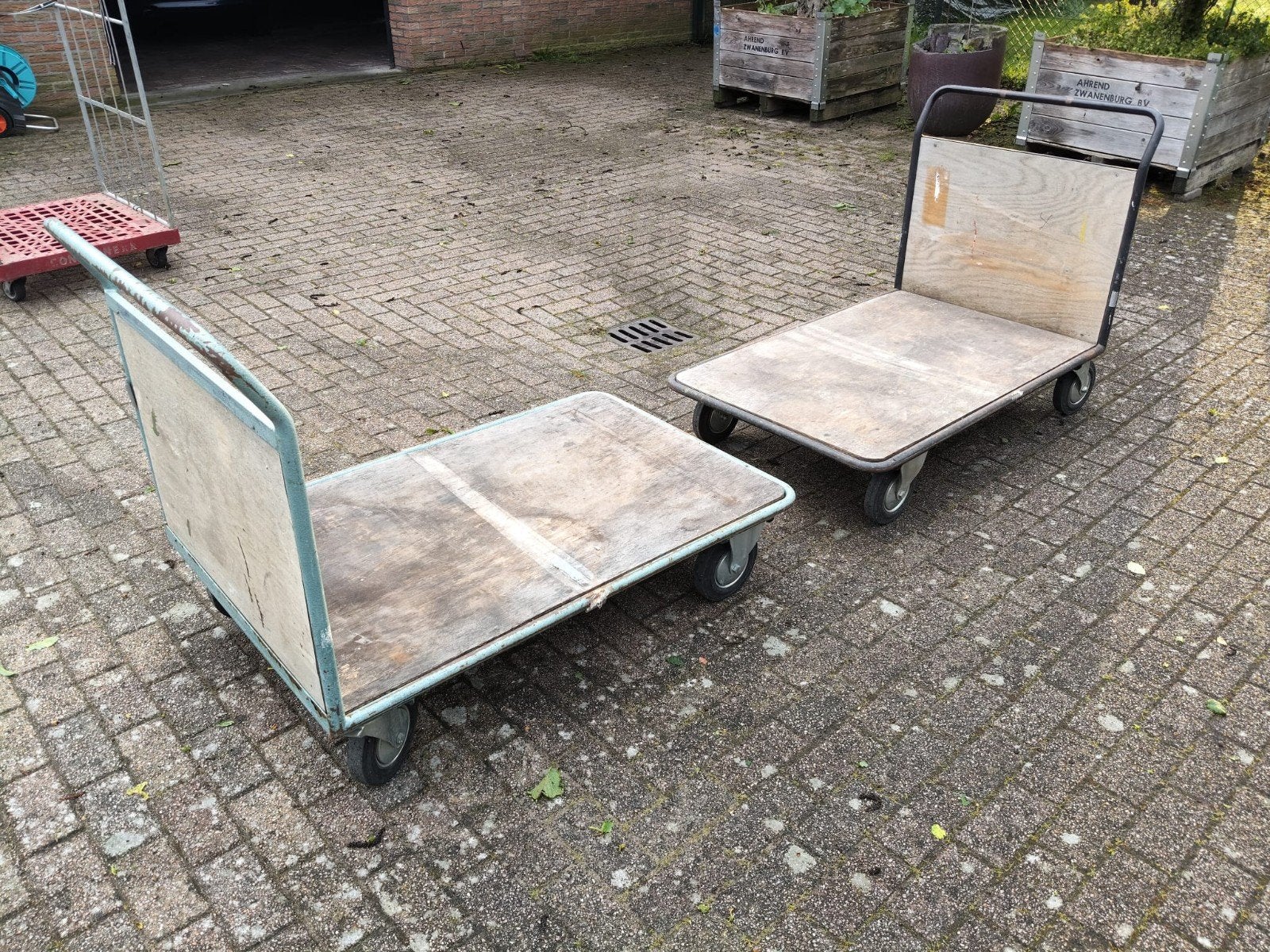 Twee solide transportkarren karren, 100 liter of meer, Ophalen, Gebruikt, Transportkar
