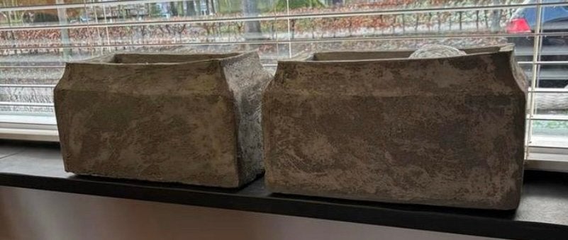 Landelijke betonnen potten 20 euro, Doe-het-zelf en Verbouw, Ophalen, 25 tot 50 mm, Zo goed als nieuw, Pallet