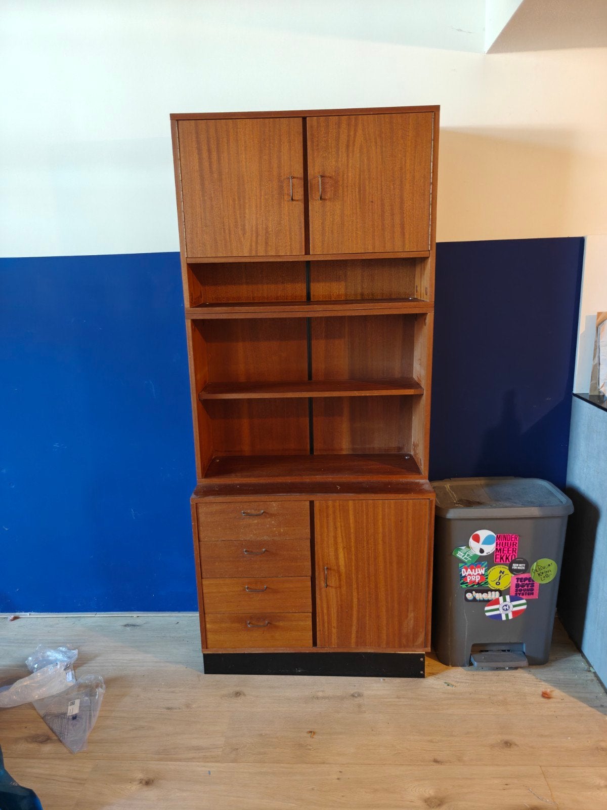 Boekenkast vintage, Huis en Inrichting, Ophalen, 25 tot 50 cm, Minder dan 150 cm