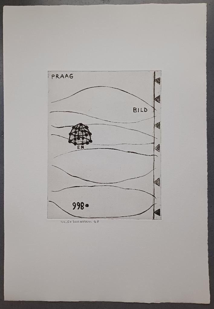 Reinier Lucassen – Praag Bild 998 - gesigneerde ets, Antiek en Kunst, Ophalen of Verzenden