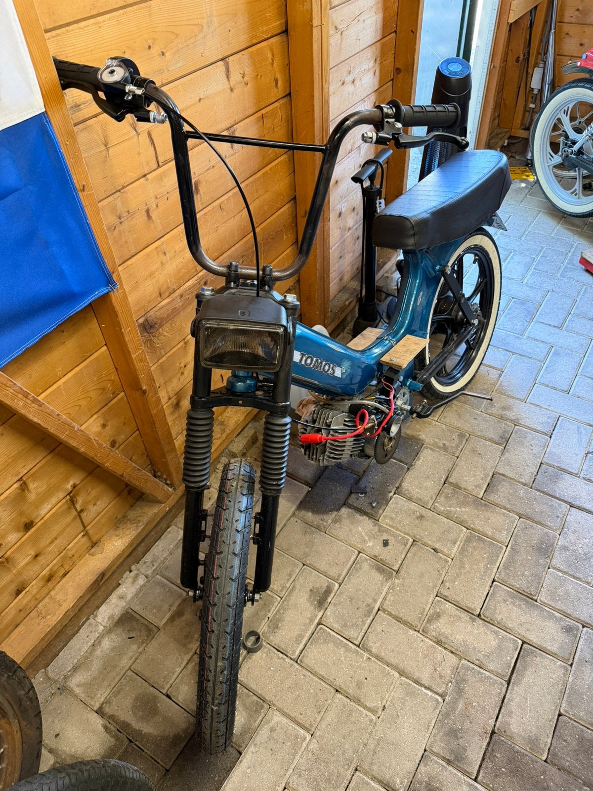 70cc tomos project blauw kenteken, Fietsen en Brommers, Brommers | Tomos, Ophalen, Zo goed als nieuw, Standard