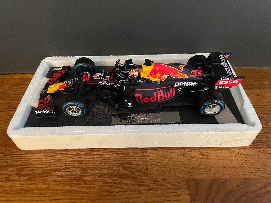 Max Verstappen Minichamps 1:18 RB16B GP Spa Belg 2021 Winner, Hobby en Vrije tijd, Modelauto's | 1:18, Ophalen of Verzenden, Nieuw
