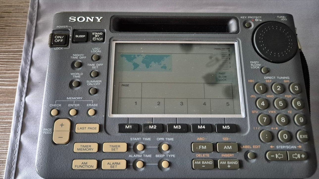 Sony ICF-SW55 Wereldontvanger met accessoires, Ophalen of Verzenden, Zo goed als nieuw, Wereldontvanger
