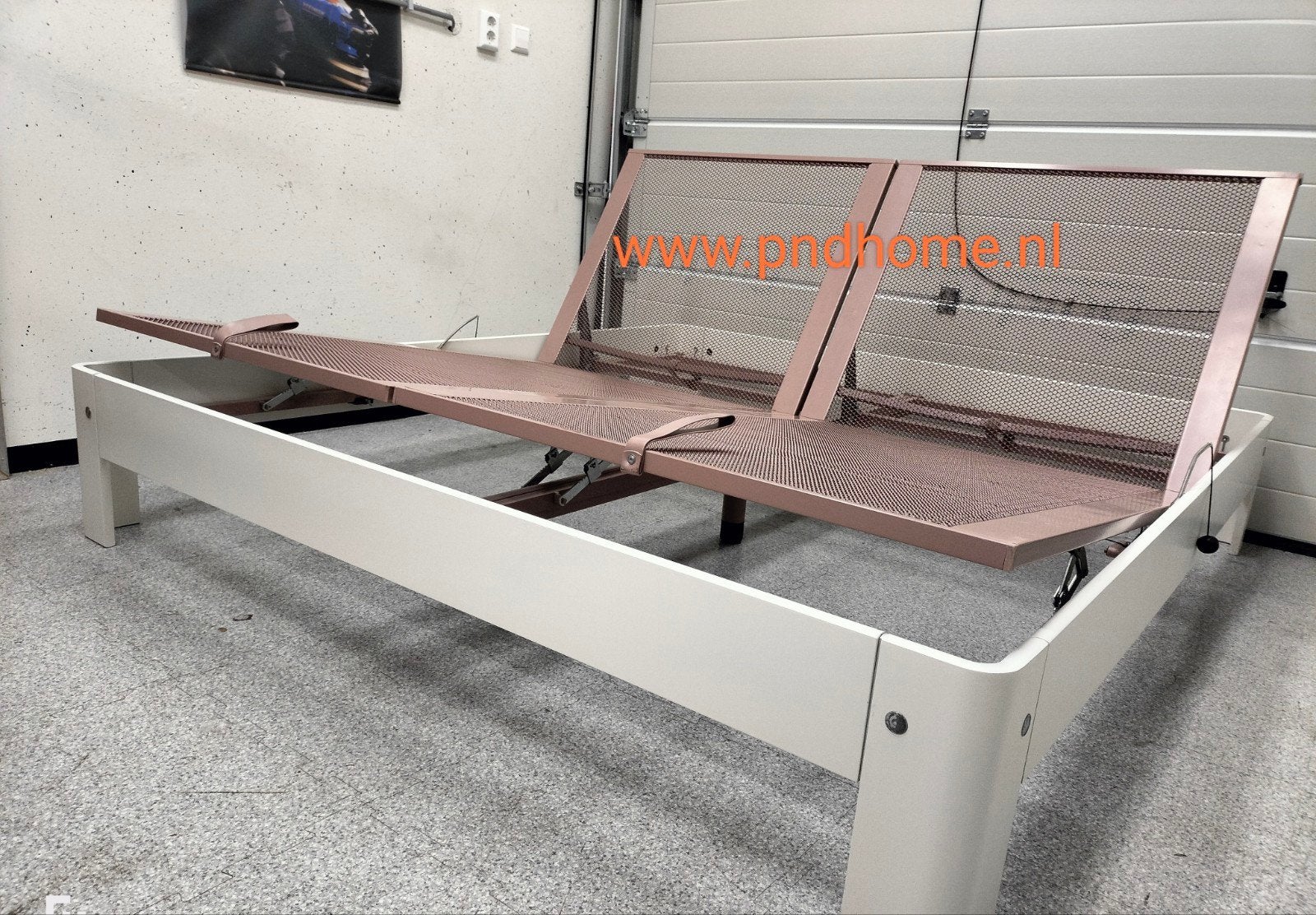 Auping Auronde 1000  160x200 Wit met Verstelbare Bodems, Verstelbaar, Wit, Ophalen of Verzenden, Zo goed als nieuw