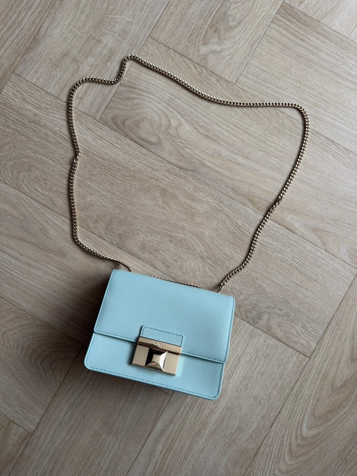 Furla schoudertasje, Sieraden, Tassen en Uiterlijk, Tassen | Schoudertassen, Blauw, Zo goed als nieuw, Leer, Ophalen