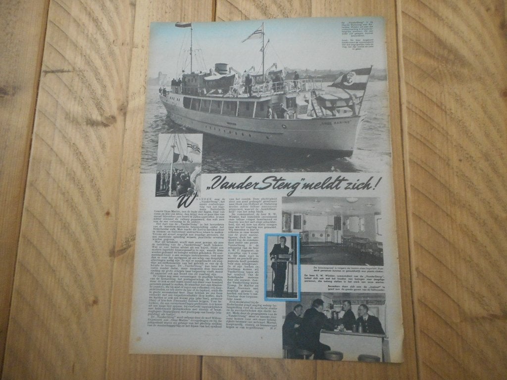 Vandersteng meldt zich. 1947., Verzamelen, Ophalen of Verzenden, Marine, Nederland, Overige typen