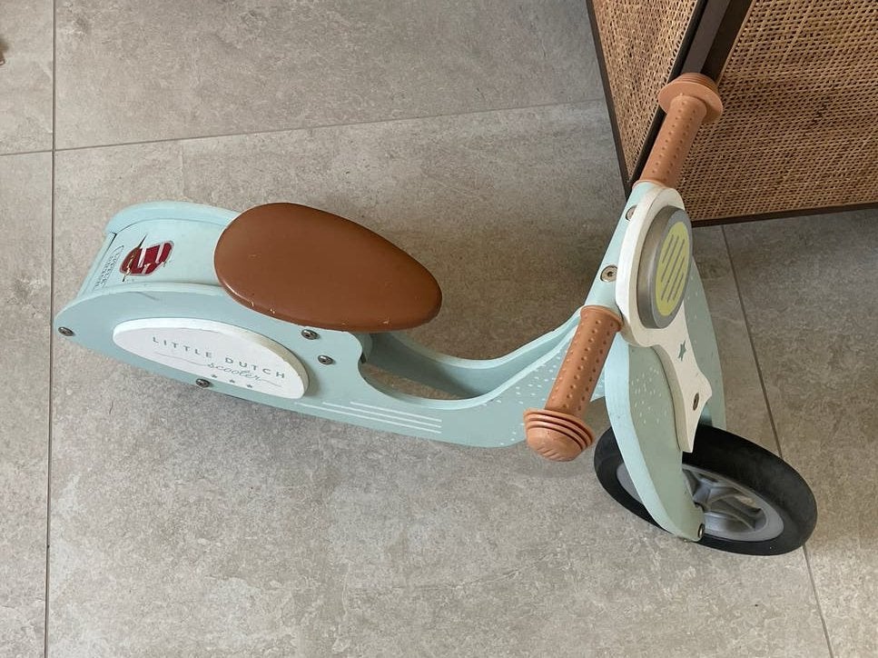 Little Dutch Houten Loopfiets Scooter Mint, Ophalen, Gebruikt, Minder dan 16 inch