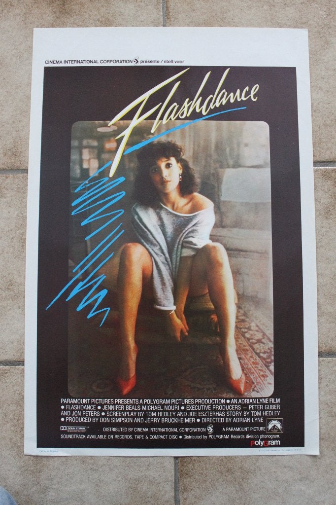 filmaffiche Flashdance 1983 filmposter, Rechthoekig Staand, Ophalen of Verzenden, Zo goed als nieuw, A1 t/m A3