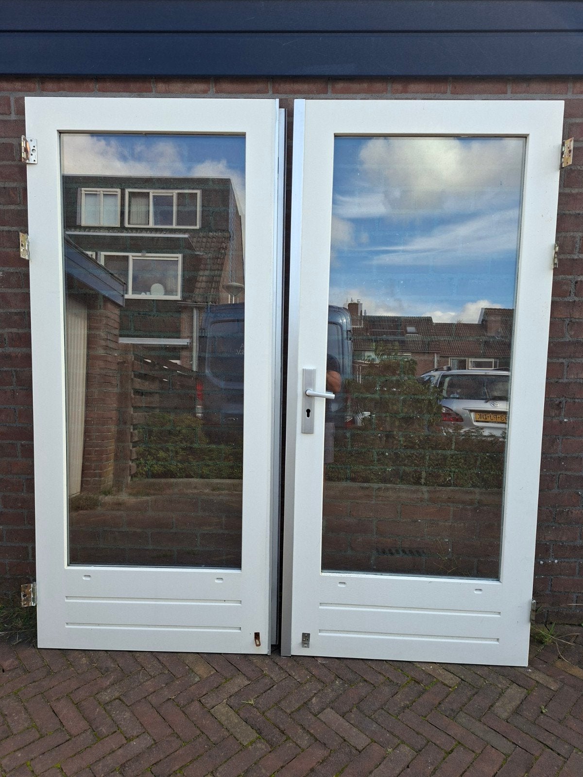 Hardhouten openslaande deuren deuren, Ophalen, Gebruikt, 120 cm of meer, Buitendeur