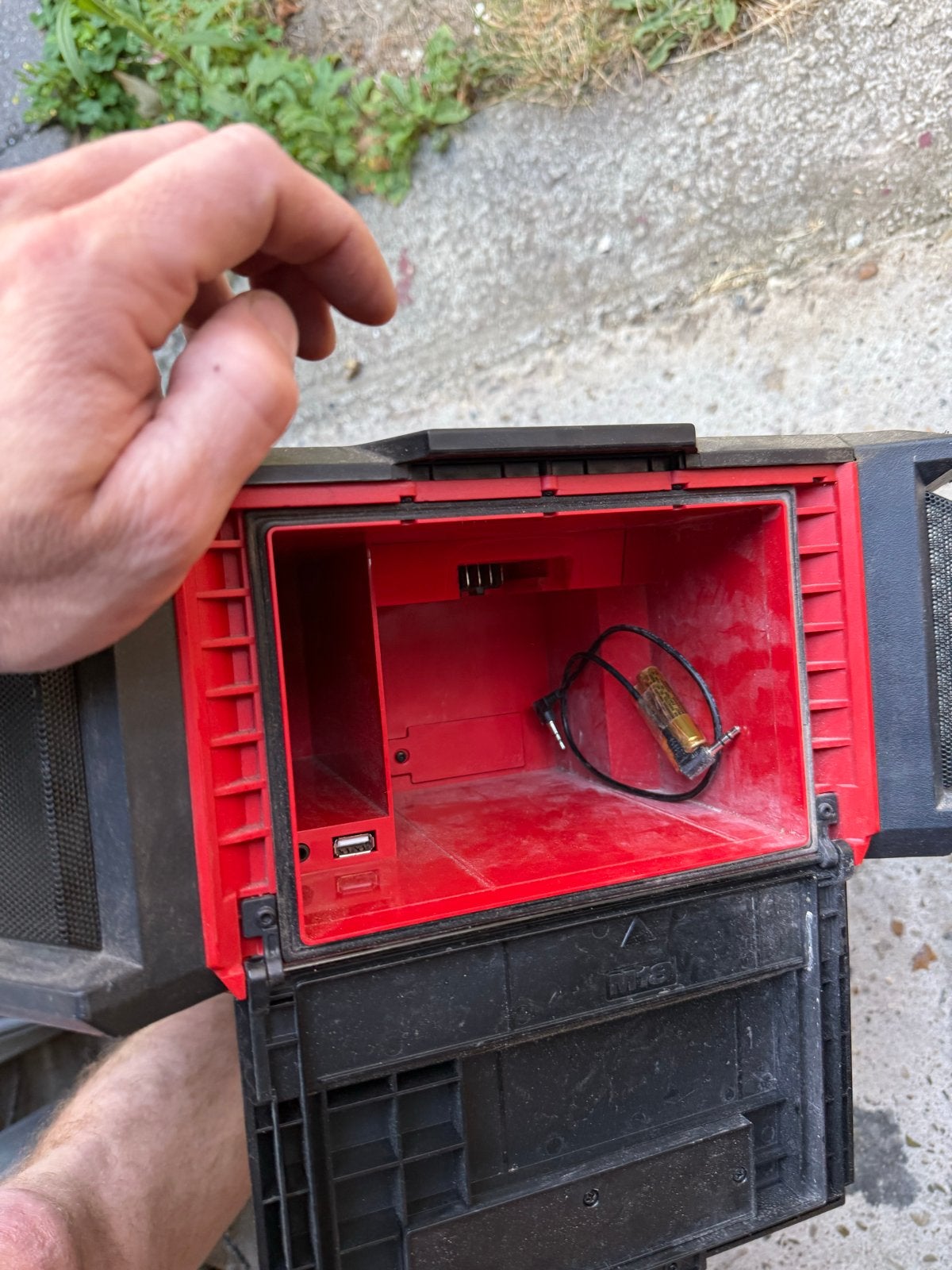 Milwaukee M18 Bouwradio met DAB+, Audio, Tv en Foto, Radio's, Ophalen, Gebruikt, Bouwradio