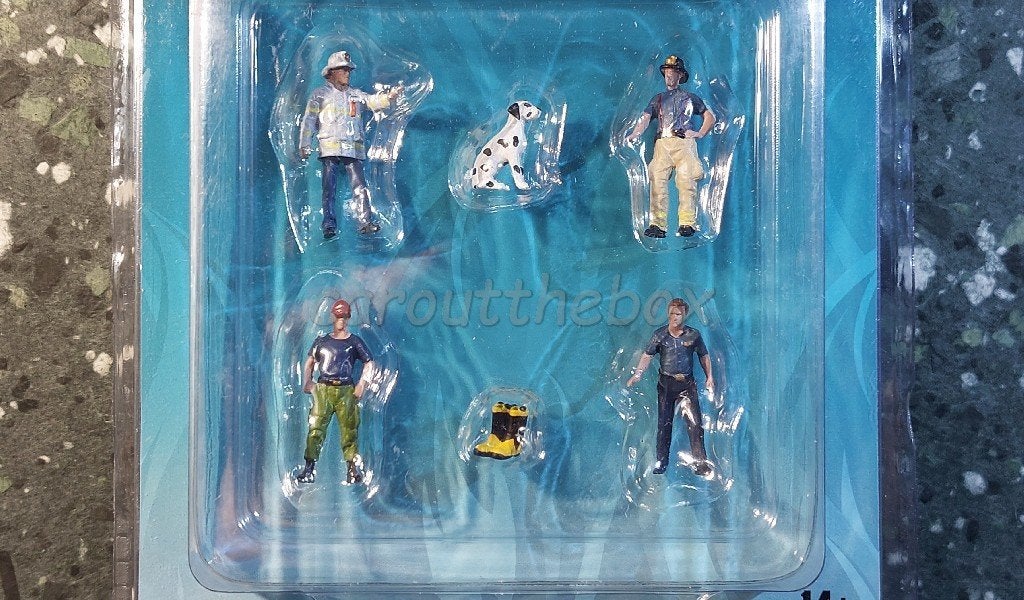 Diorama figuur Firefighter 1:64 Amer. diorama AD244, Verzenden, Nieuw, 1:50 of kleiner, Figuur of Figuren