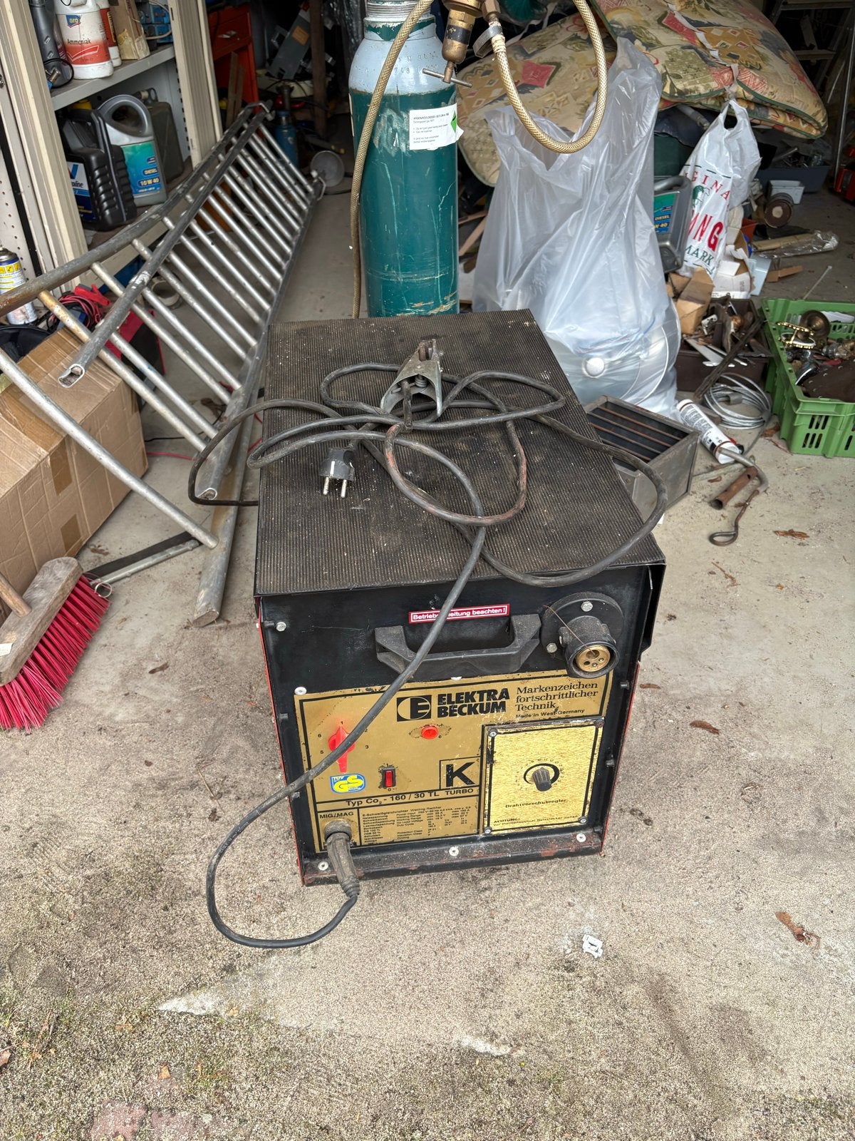 Elektra Beckum Lasapparaat met gasfles (onbekende staat), Ophalen, Gebruikt, 150 tot 250 ampère, Co2