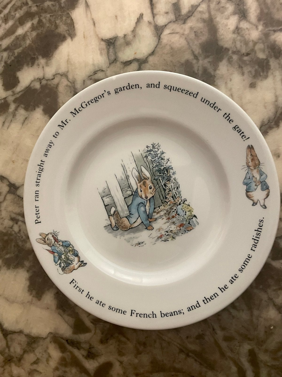 Vintage Peter Konijn bord - Beatrix Potter, Gebruikt, Overige merken, Keramiek, Vintage