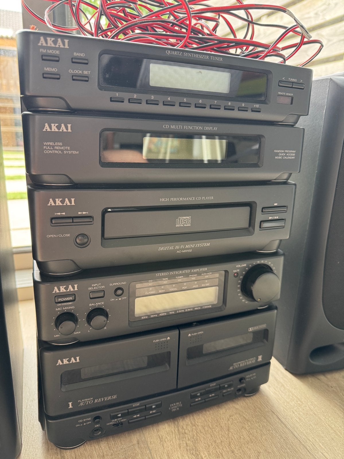 Akai AC-MX102 Hifi Set met CD, Cassette en Tuner-defect, Ophalen, Gebruikt, Tuner of Radio, Microset