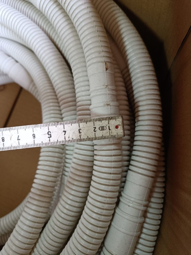 Witte flexibele geribbelde afvoerbuis / slang – ca. Ø 40 mm, Ophalen, Afvoer, Pvc, Zo goed als nieuw