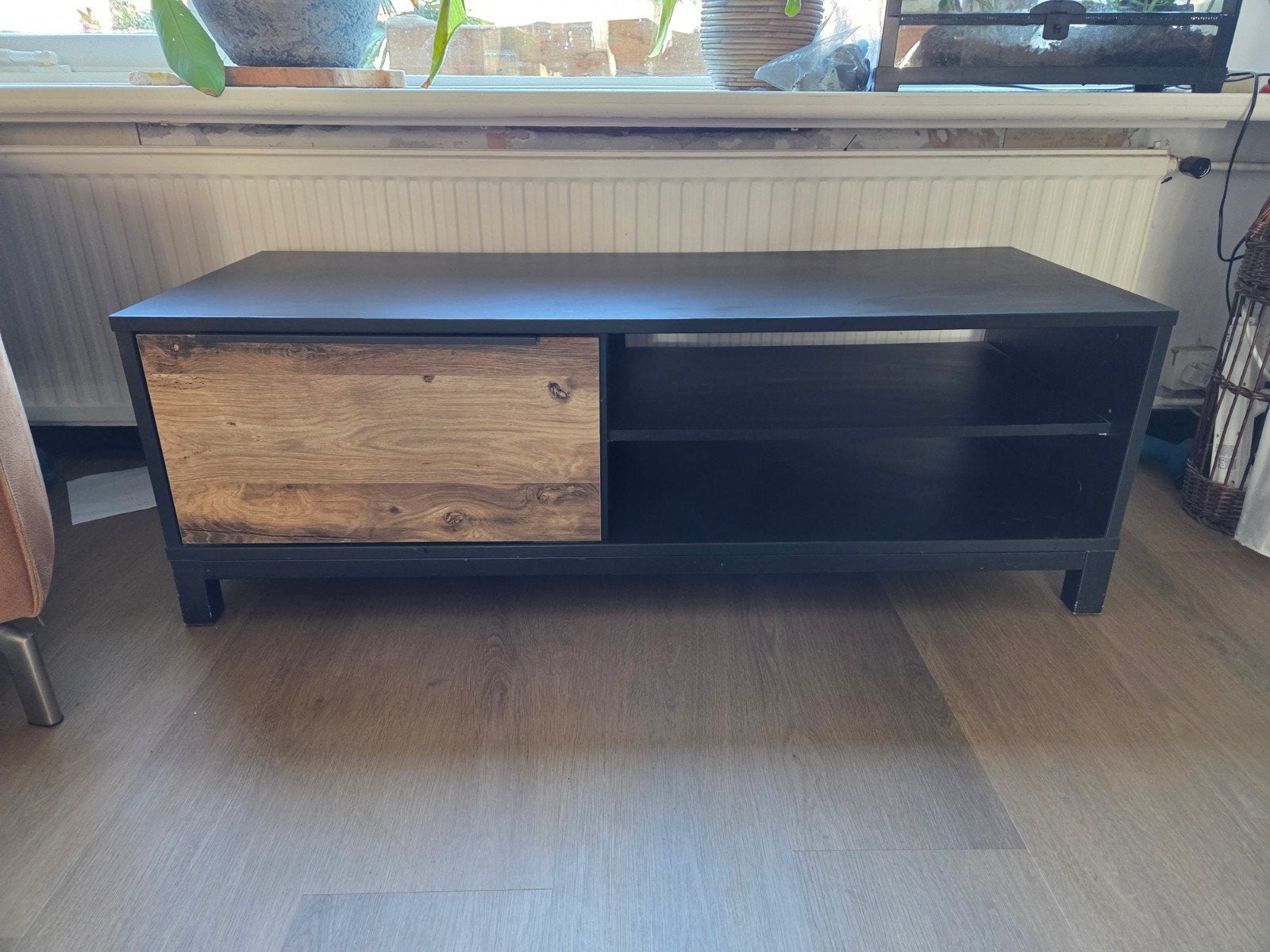 Modern TV-meubel 128.5x48x43 cm, Ophalen, Gebruikt, 100 tot 150 cm, Minder dan 100 cm