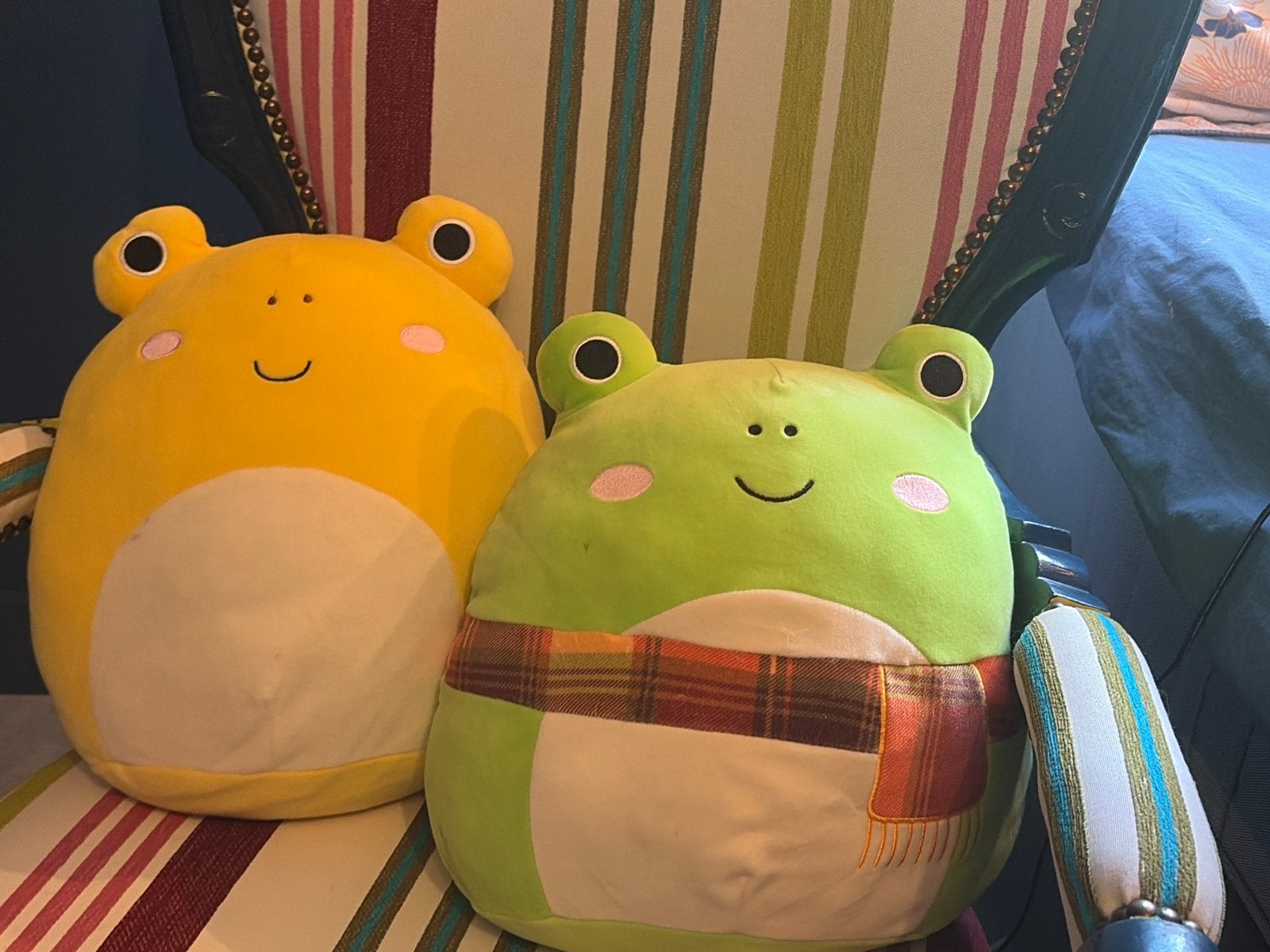 Squishmallows kikkers - Geel en Groen, Ophalen, Kikker, Geel, Zo goed als nieuw