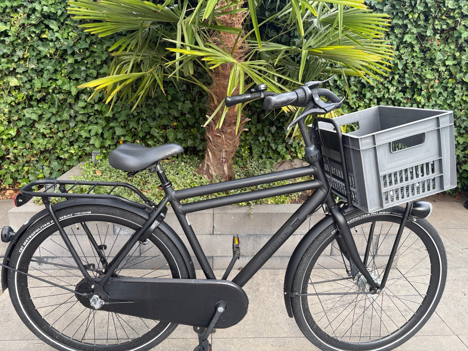 Nieuwe Gazelle Puur NL Herenfiets met krat, Terugtraprem, Zo goed als nieuw, Gazelle, 56 cm of meer