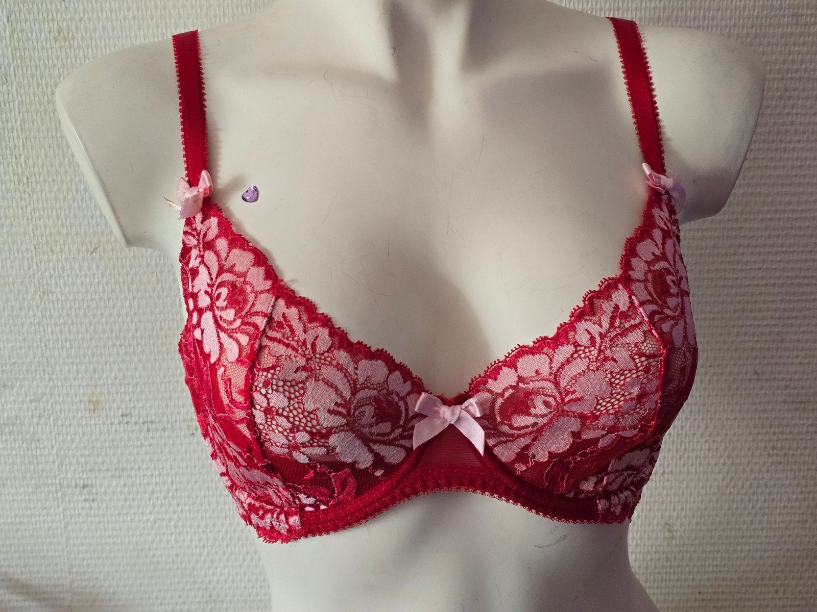 L'Agent Provocateur rode kanten BH - Maat 75E, L'Agent, Ophalen of Verzenden, Rood, BH