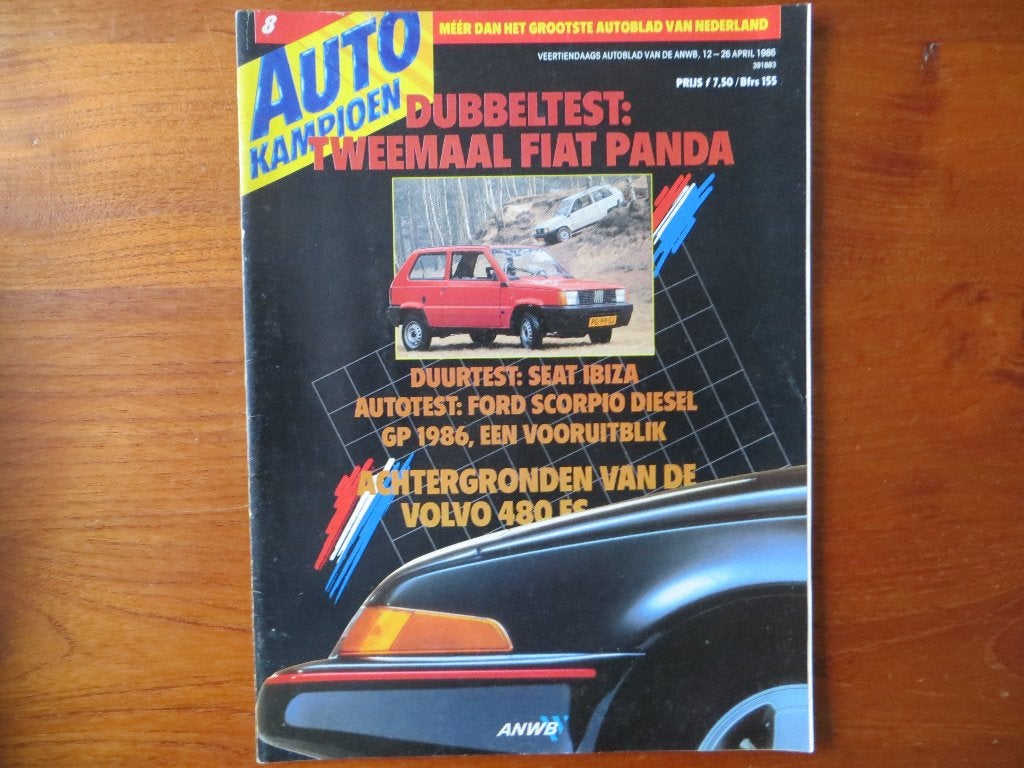 Autokampioen 8 1986 Panda 750/1000, 480 ES, Ibiza, Scorpio, Ophalen of Verzenden, Nieuw, Volvo