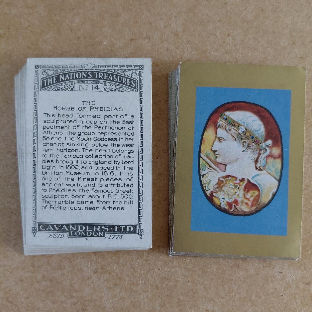 The Nation's Treasures complete set 25 cigarette cards, Ophalen, Gebruikt