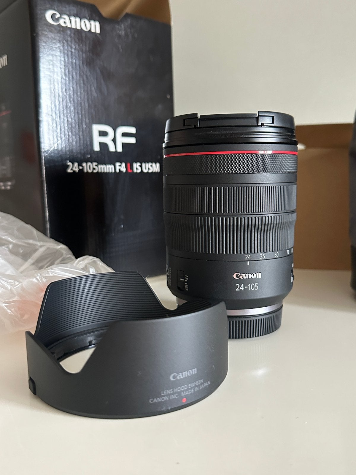 Canon RF 24-105mm f/4 L IS USM - Zo goed als nieuw, Audio, Tv en Foto, Fotografie | Lenzen en Objectieven, Canon, Autofocus, Canon RF
