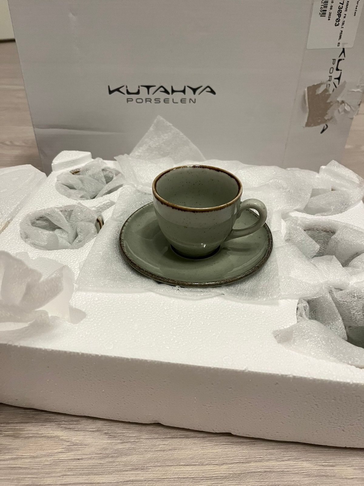 Espressoset kopjes 6x Nieuw Kutahya Porselein, Ophalen, Zo goed als nieuw, Overige stijlen, Kop(pen) en/of Schotel(s)